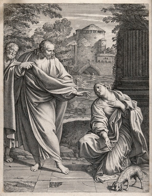 V0034860 The Canaanite (or Syrophoenician) woman asks Christ to cure